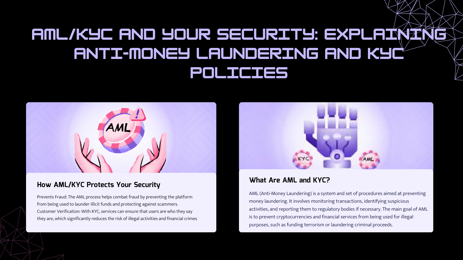 AML/KYC и ваша безопасность: Объяснение политики по борьбе с отмыванием денег и KYC